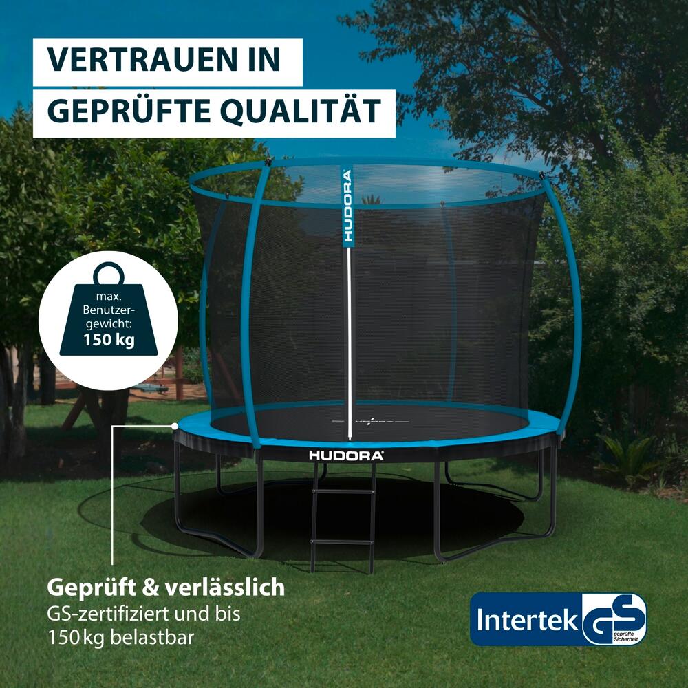 Trampolin Up 300 mit Sicherheitsnetz, Leiter und Erdanker - 300cm 4/6