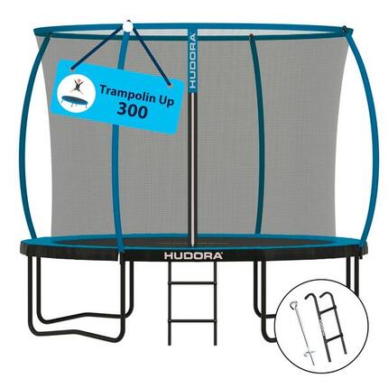 Trampolin Up 300 mit Sicherheitsnetz, Leiter und Erdanker - 300cm