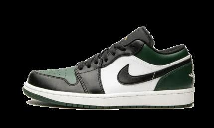 Chaussures - basket - jordan 1 low - basses lacets - vert/noir