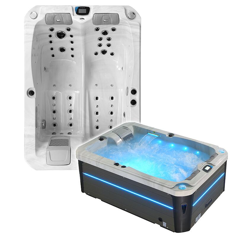 Spa 2 places allongées Archipel® GT2 PRO MAX BLANC MARBRE LED -  Balboa 210x148 2/7