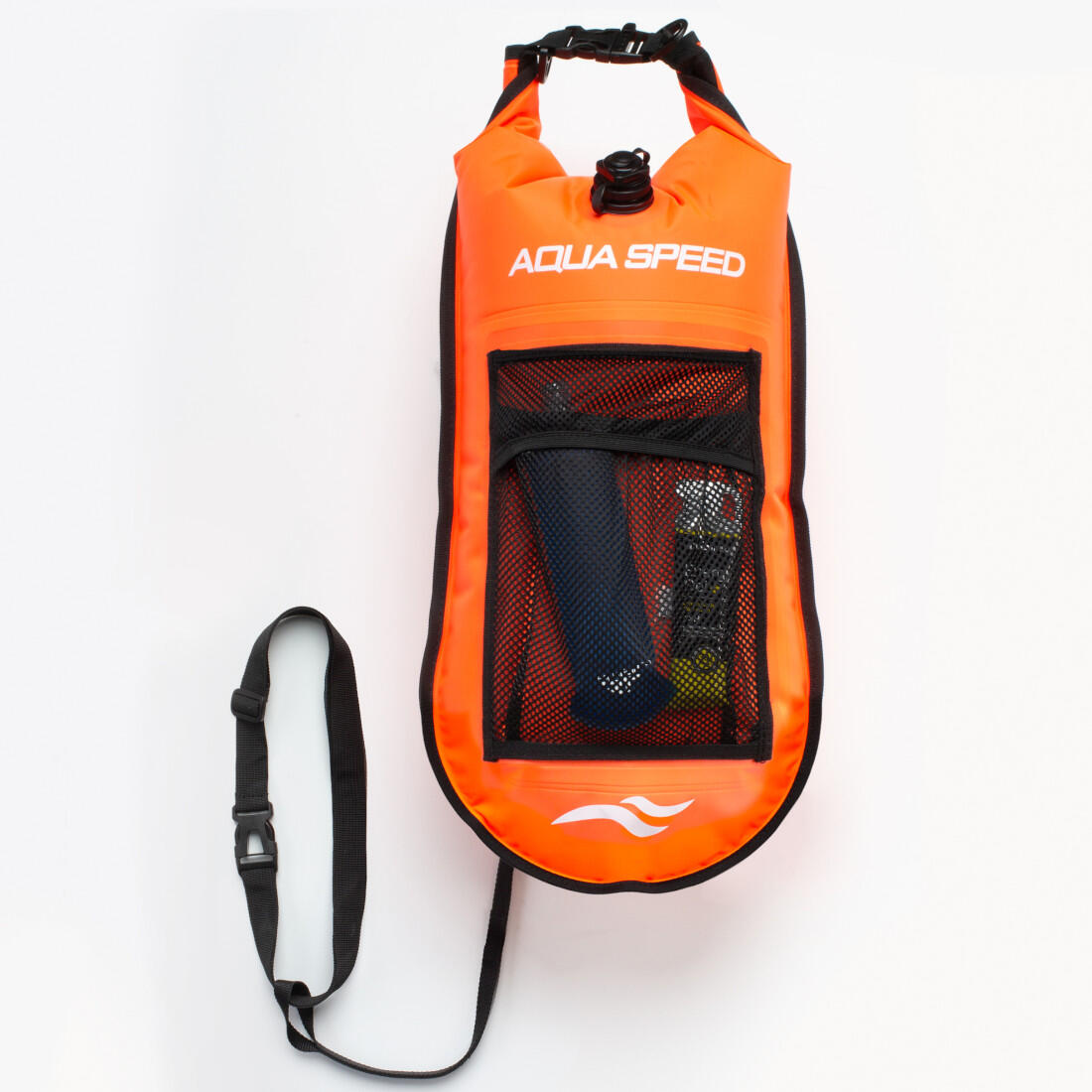 Schwimmboje für offenes Wasser mit 17-Liter-Tasche, orange 3/6