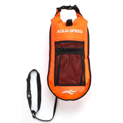 Boja asekuracyjna AQUA SPEED Open Water Swim Buoy + Pocket 37x72cm kol. 75
