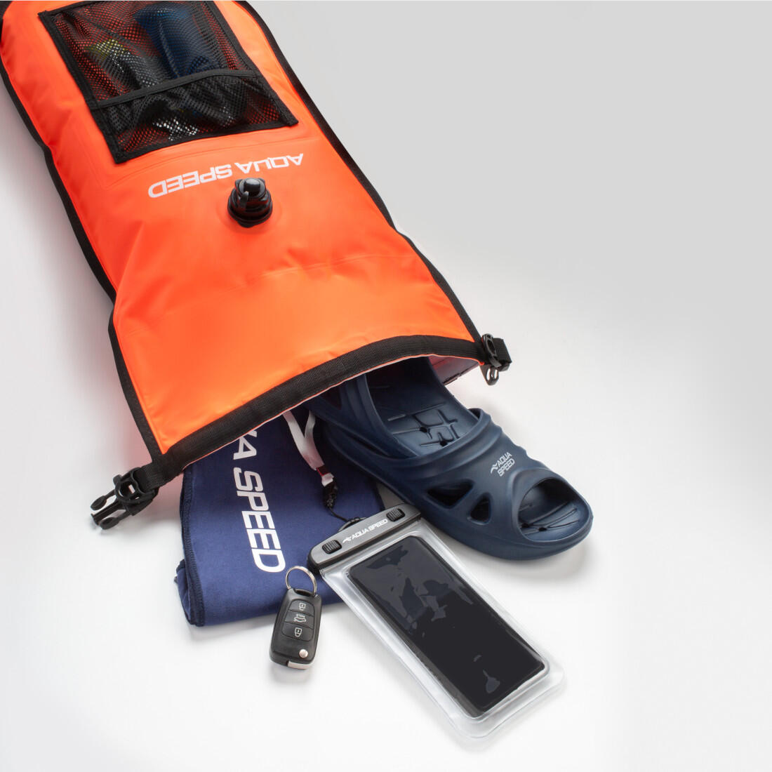 Schwimmboje für offenes Wasser mit 17-Liter-Tasche, orange 6/6