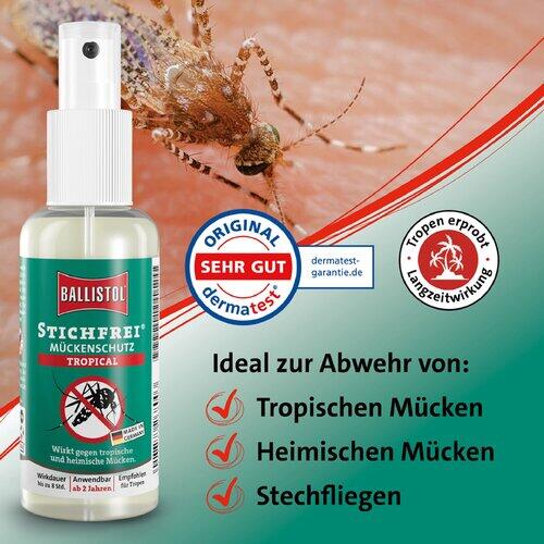 Repelente Mosquitos Viaje Ballistol Stichfrei Tropical 100ml Icaridina 4/6