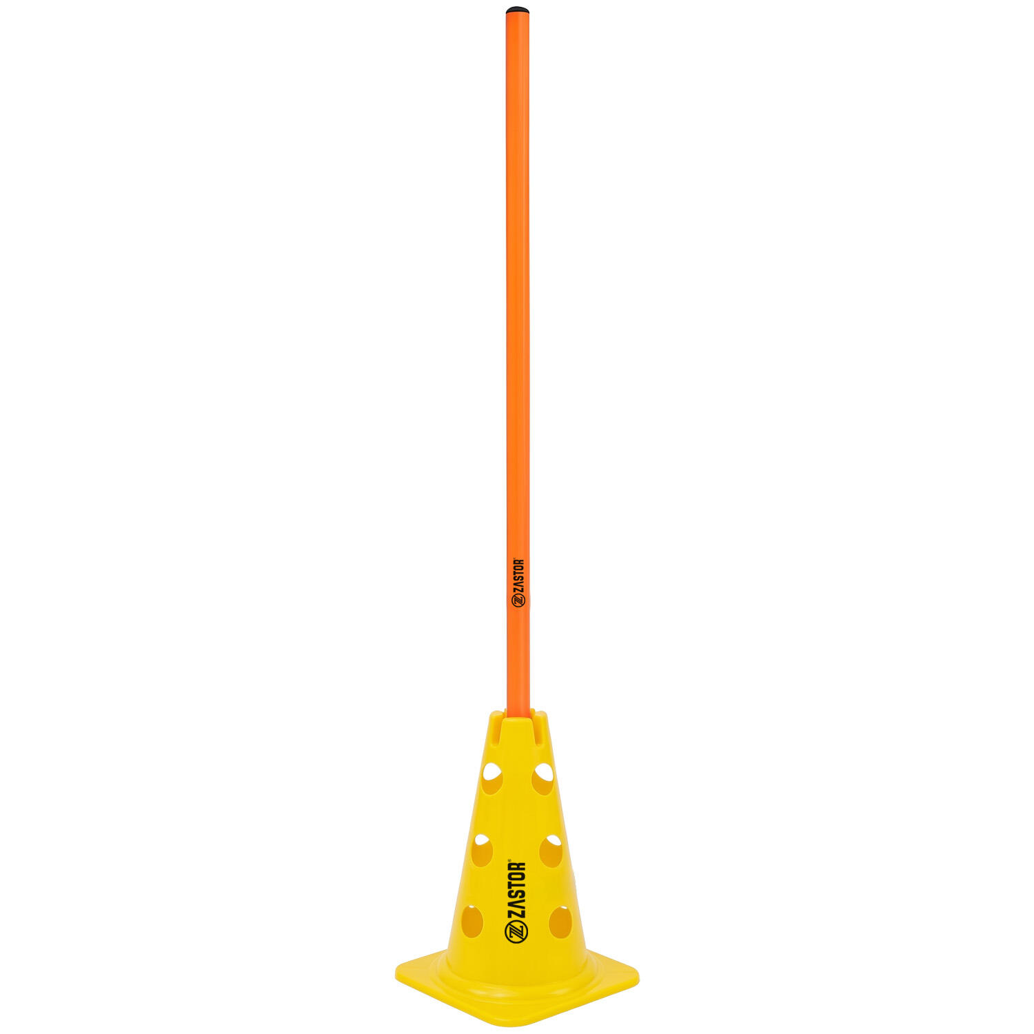 Señalizador 23 cm con soporte para picas amarillo 3/6