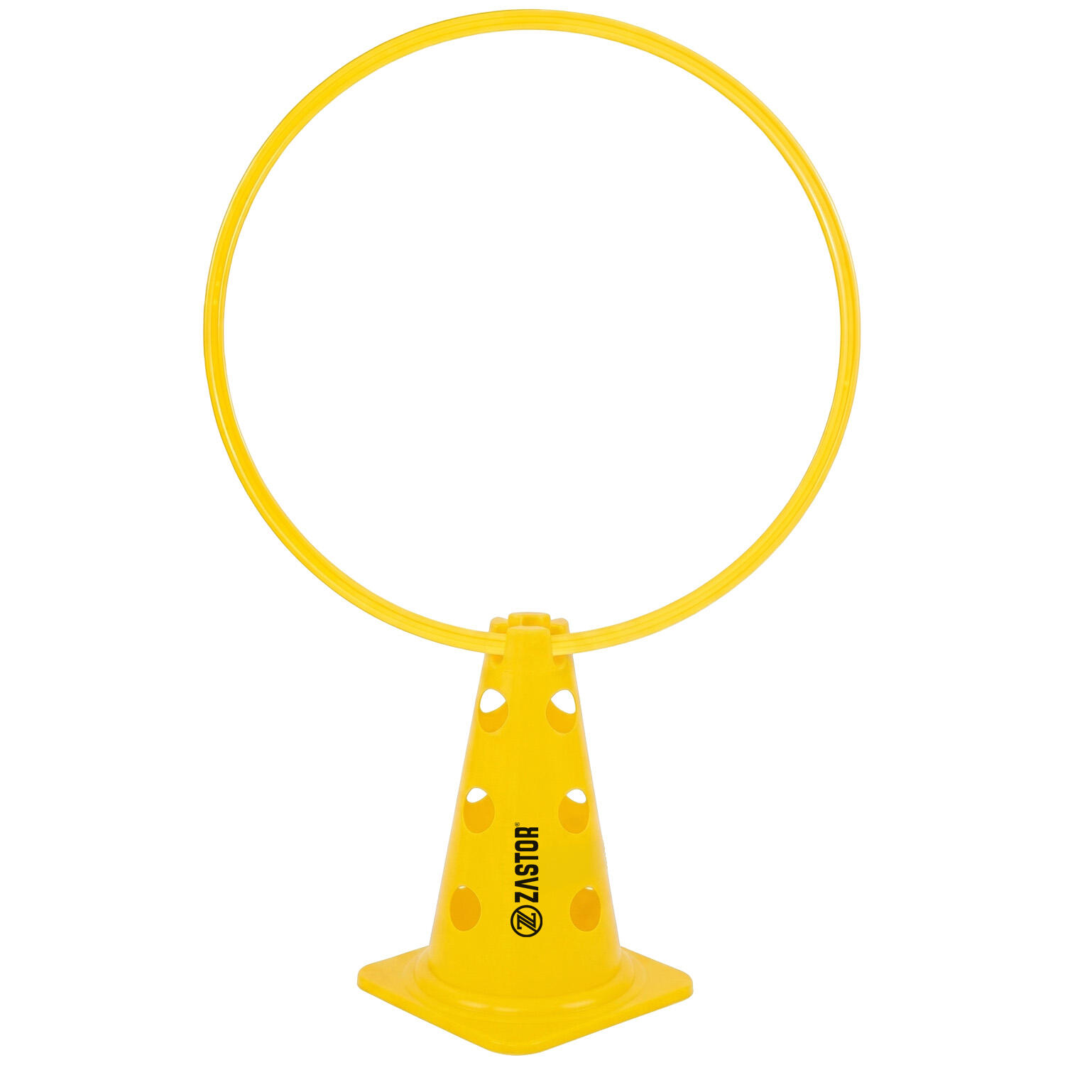 Señalizador 23 cm con soporte para picas amarillo 6/6