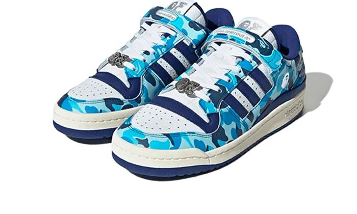 Forum 84 Low Bape 30th Anniversary Blue Camo - Taille : 42 2/3 EU 2/4