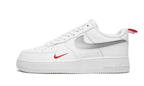 Chaussures - Lifestyle - basses, mini swoosh - Air Force 1 - blanc/rouge