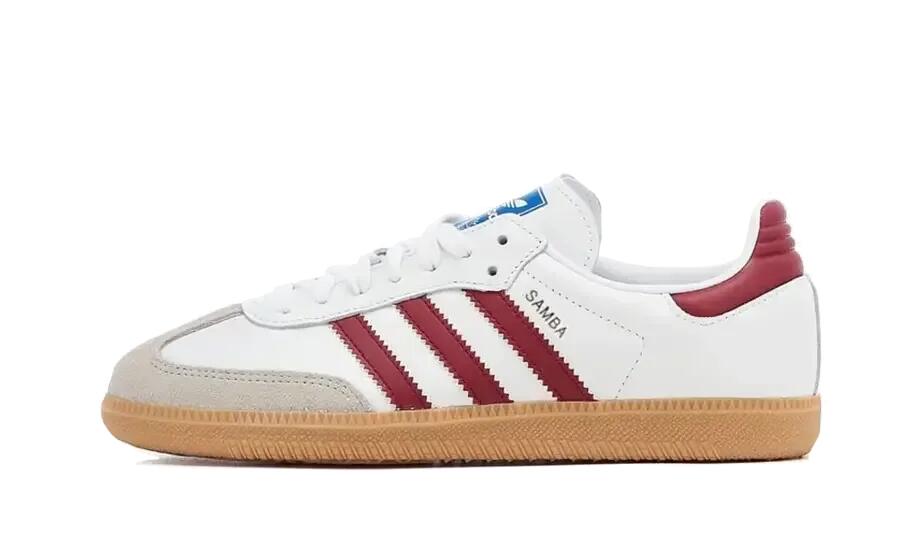 Adidas Samba OG White Burgundy Gum 1/4