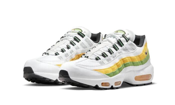 Air Max 95 Essential White Green Apple Tour Yellow - Taille : 42 EU 2/3
