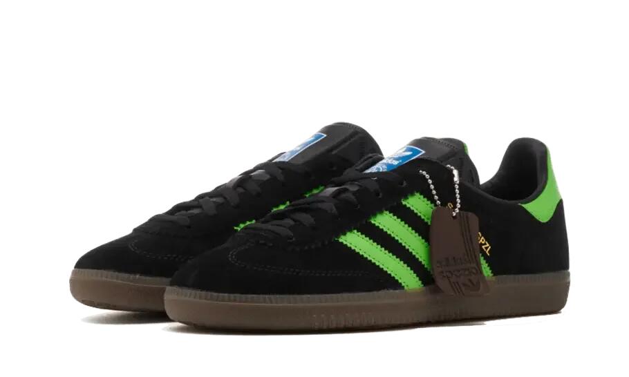 adidas Samba Deco SPZL Black Lucid Lime 3/4