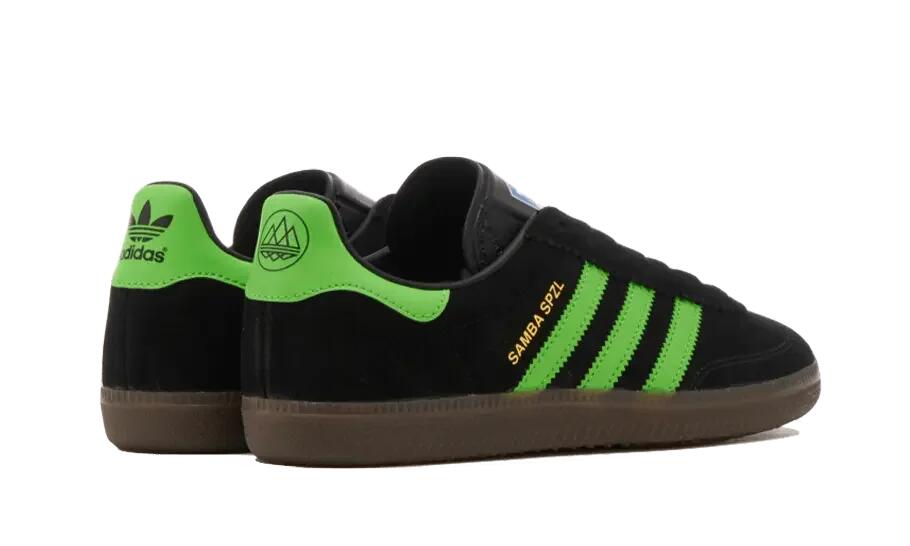 adidas Samba Deco SPZL Black Lucid Lime 2/4