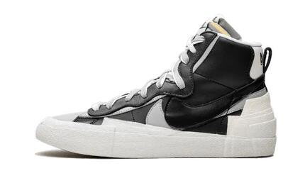 Blazer Mid Sacai Black Grey - Taille : 47 EU