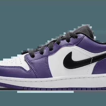 Women - Basketball - Shoes - Air Jordan 1 Low - Black/Court Purple