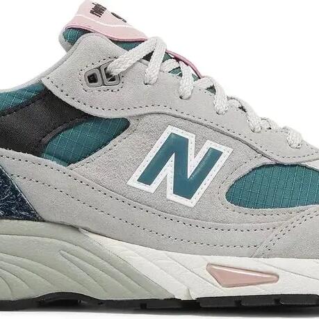 Men - Running - Shoes - Made in UK, Comfortable 991 - Grey Teal/Majolica Blue