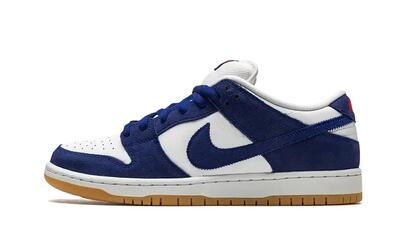 Schoenen - skate - sb dunk low - dodgers - royal blue/wit