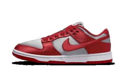 Schoenen - lifestyle - unisex - dunk low - satijn - grijs/rood