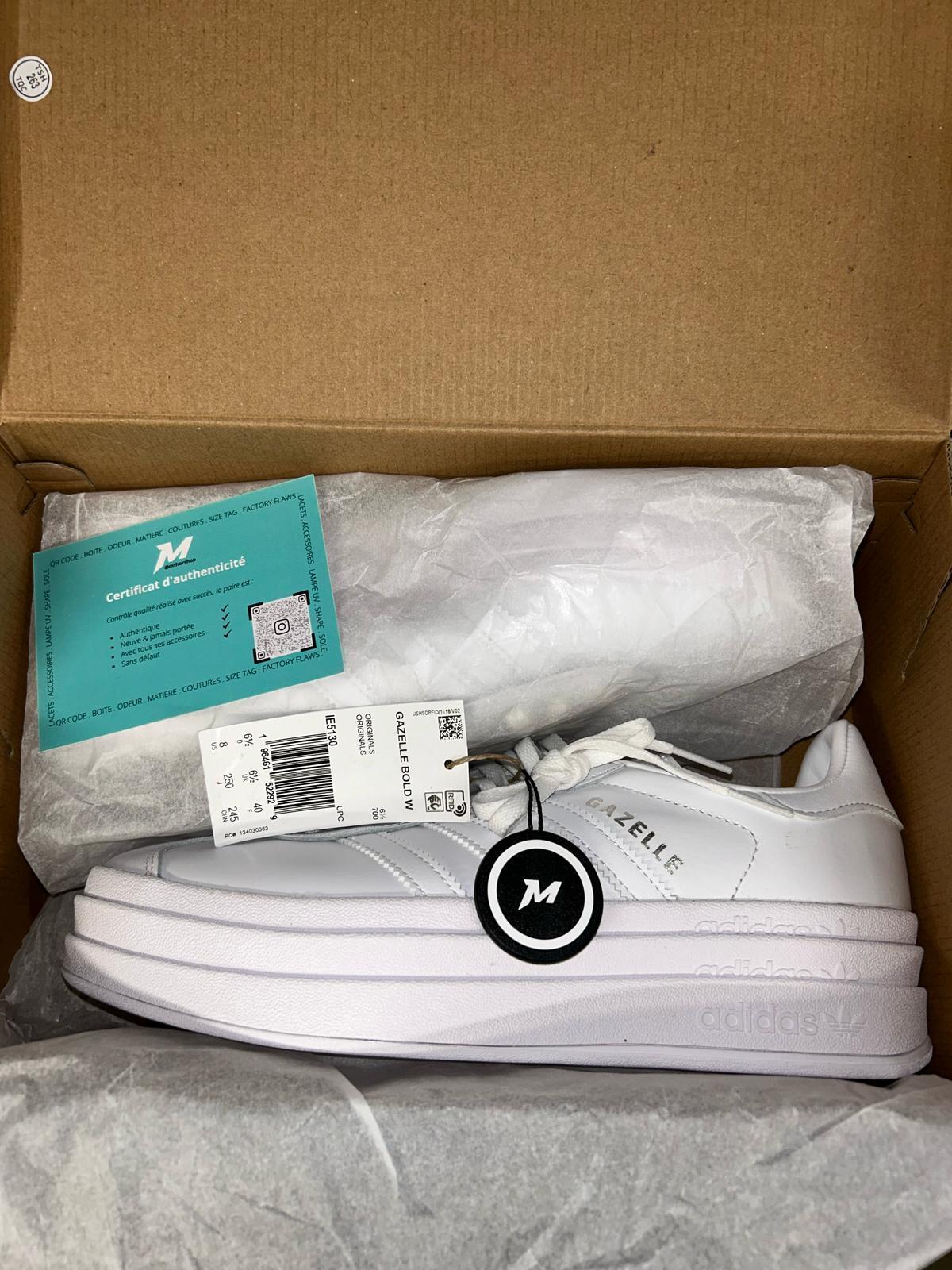adidas Gazelle Bold Triple White (W) 2/5