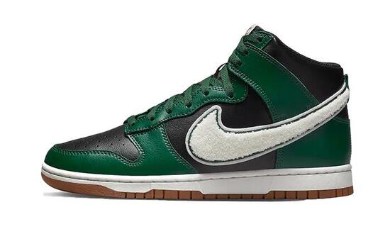 Dunk High Chenille Swoosh Black Green - Taille : 44.5 EU
