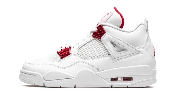 Sneakers - air jordan 4 retro - bianco/argento/university red