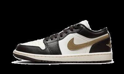 Schoenen - air jordan 1 low - low-top, colour-block - shadow brown/brown kelp