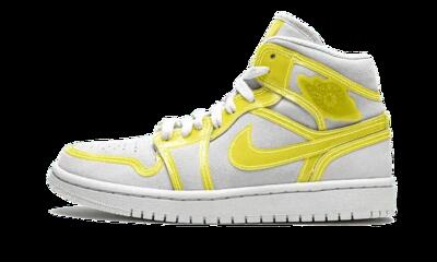 Schoenen - basketbal - air jordan 1 mid lx - opti yellow/off white