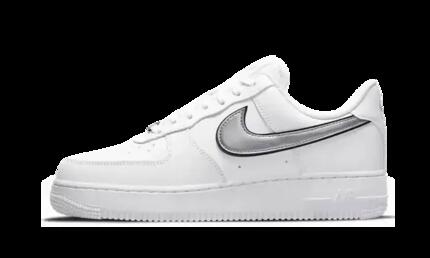 Chaussures - air force 1 low - blanc, argent, noir
