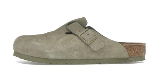 Boston Suede Leather Faded Khaki - Taille : 46 EU