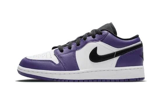 Scarpe - basket - unisex - air jordan 1 low - court purple/black