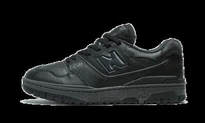 Schoenen - basketbal - 550 triple black - lage sneaker, synthetisch leer - zwart