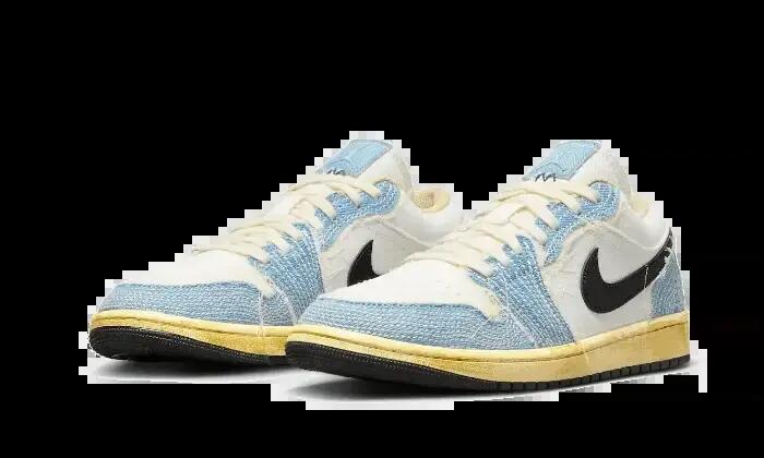 Chaussures basses sashiko - air jordan 1 low - slate/black 2/3