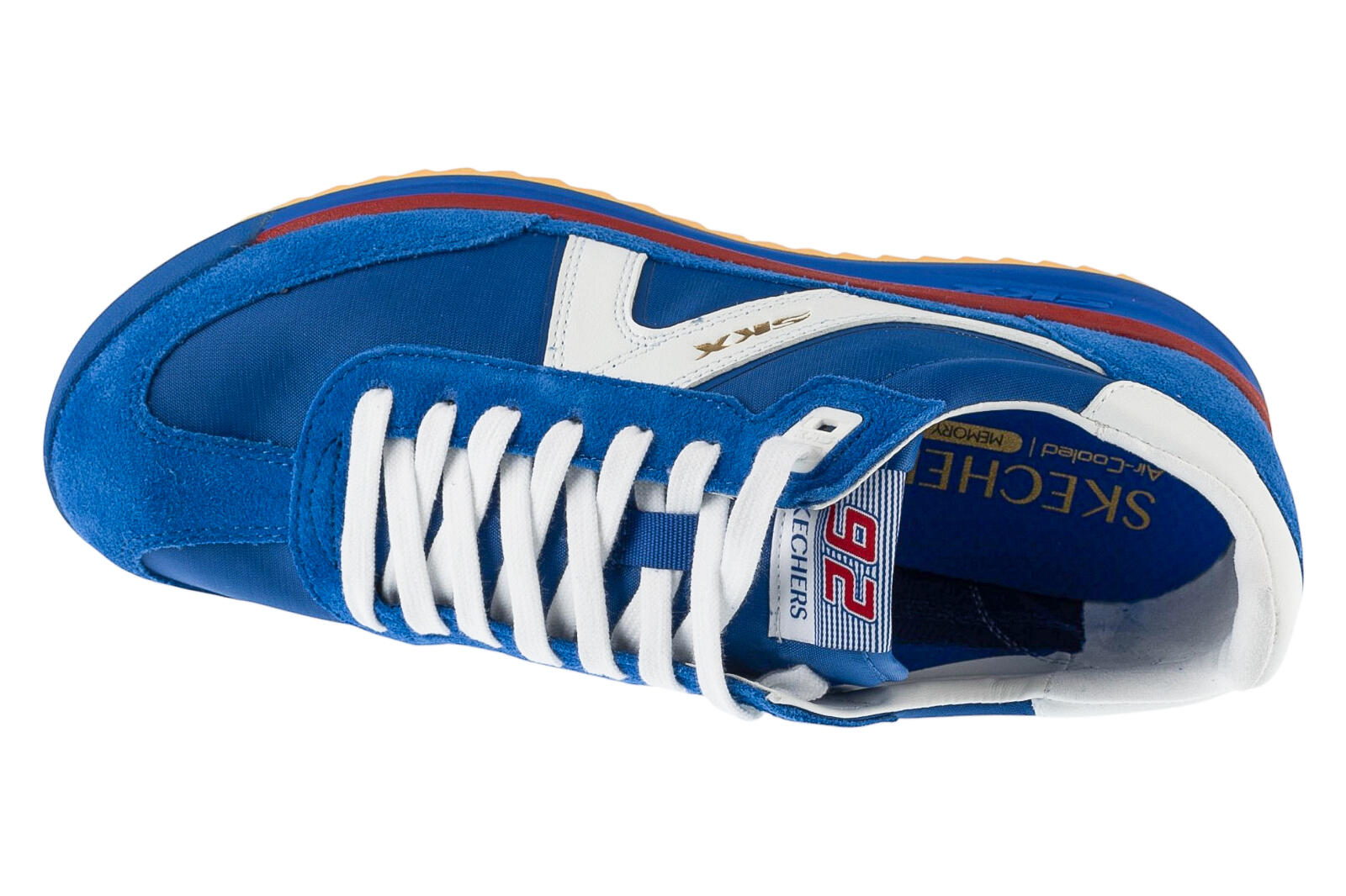 Skechers SKX 92 Spective Leren Heren Sneakers Blauw/Multi 3/5