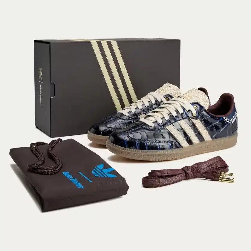 adidas Samba Wales Bonner Navy Croc 3/6