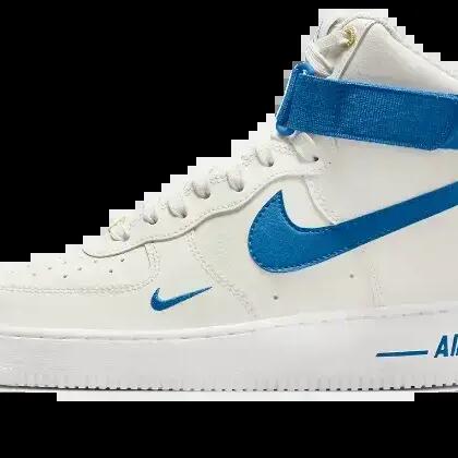 Lifestyle - Shoes - High-top Air Force 1 High - White/Blue/Metallic Gold
