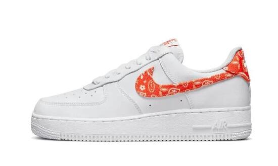 Scarpe - lifestyle - unisex - air force 1 low '07 paisley - bianco/rush orange