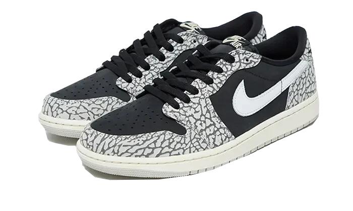Calzado - Retro-low - Air Jordan 1 - Negro/Muslin/Gris 2/3