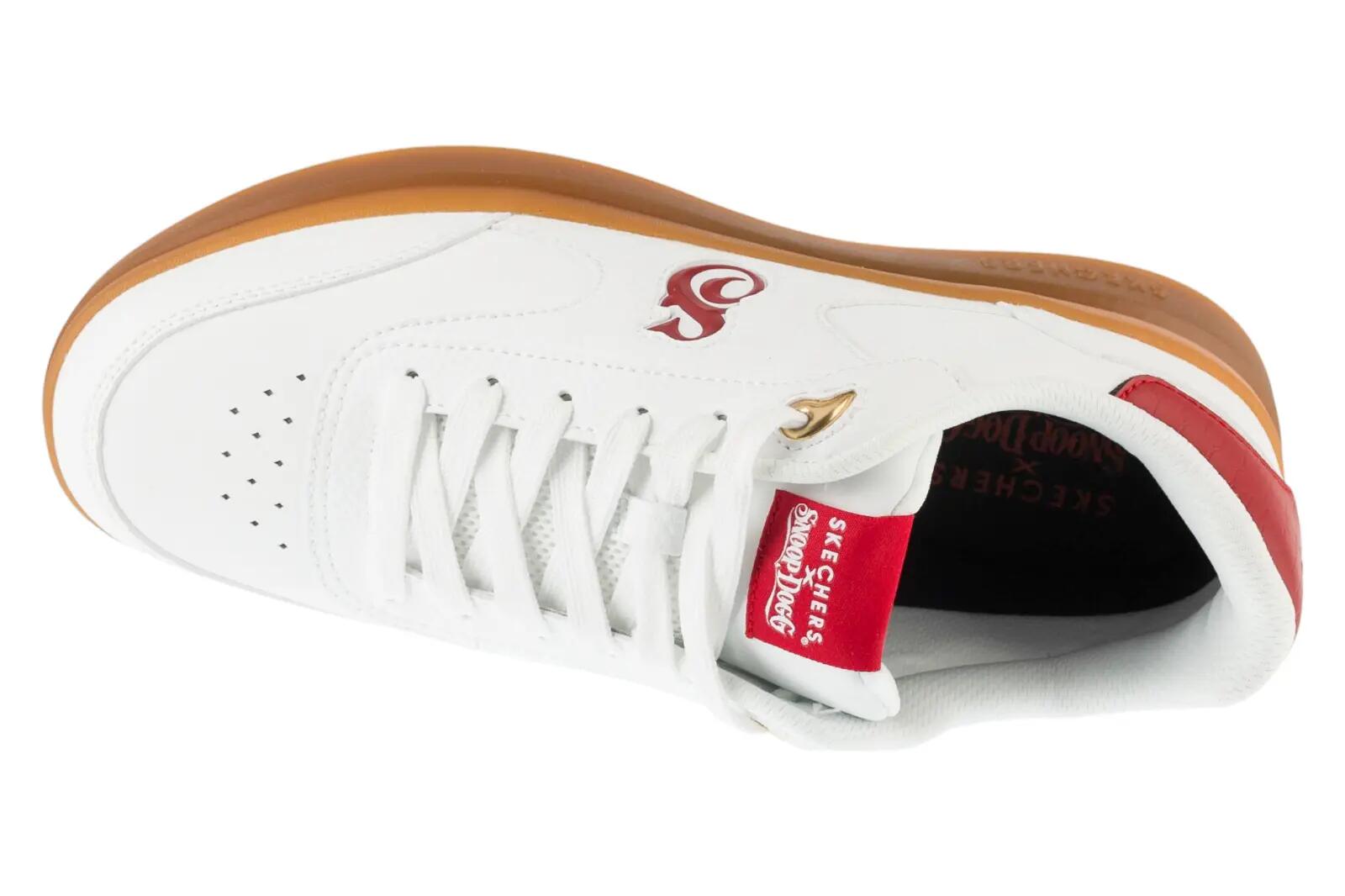 Chaussures Skechers Courtside-Cali Dudez Blanc/Rouge 3/10
