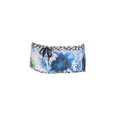 Arena upside down low waist omkeerbare zwemshort wit/multicolor maat 28
