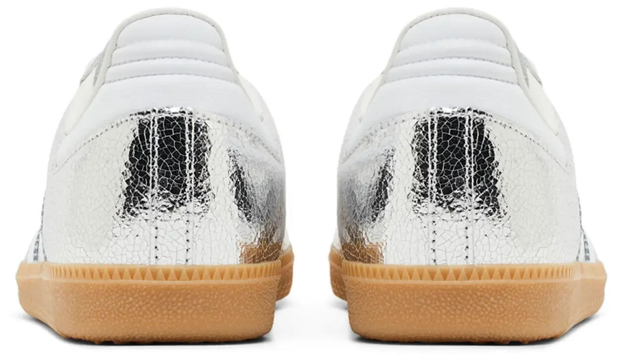 adidas Samba OG Silver Metallic Cracked Leather (W) 4/5