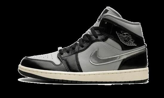 Jordan 1 Mid SE Black Metallic Silver Donna