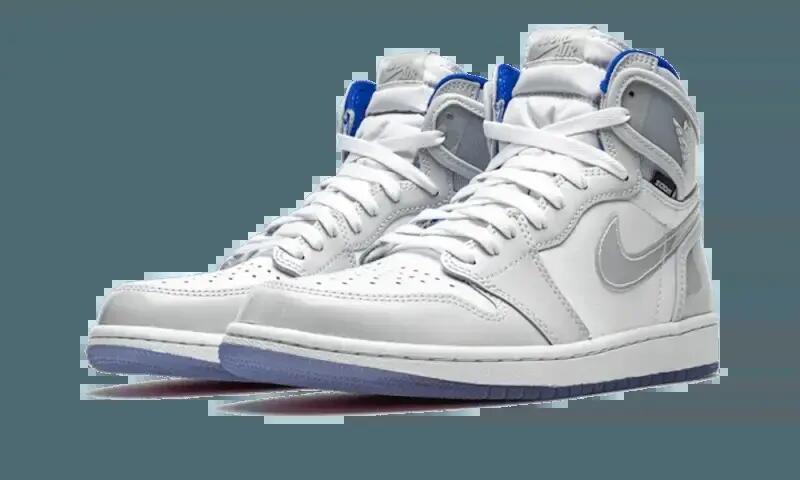Scarpe - basket - unisex - high-top - air jordan 1 - bianco/racer blue 2/4