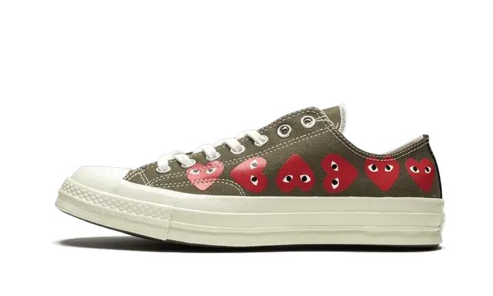 Converse Chuck Taylor All Star 70 Ox Comme des Garcons Multi Heart Green 1/4