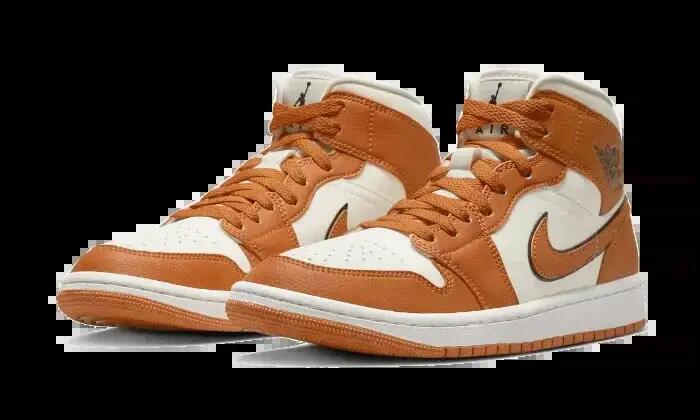 Schuhe - air jordan 1 mid se - mid-top - coconut/sport spice 2/3