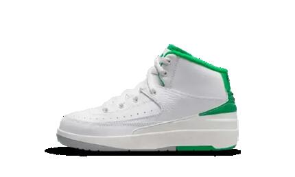 Chaussures - basketball - enfant - jordan 2 retro - blanc/vert