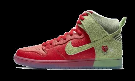 Chaussures - skate - unisexe - montante sb dunk high pro qs - rouge/vert