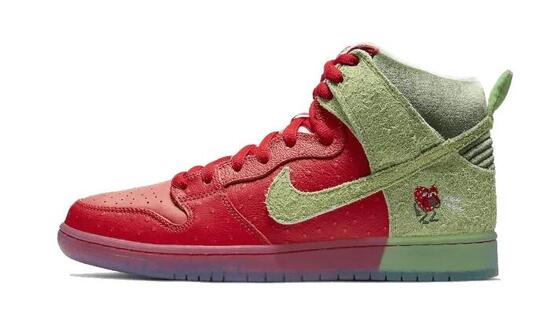 Chaussures - skate - unisexe - montante sb dunk high pro qs - rouge/vert