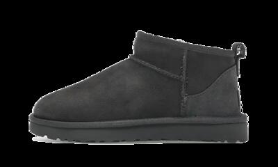 Boots - casual - unisex - classic ultra mini - compacte, leren, gevoerd - grijs