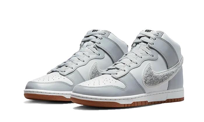 Dunk High Retro Chenille Swoosh White Grey - Taille : 40.5 EU 2/3