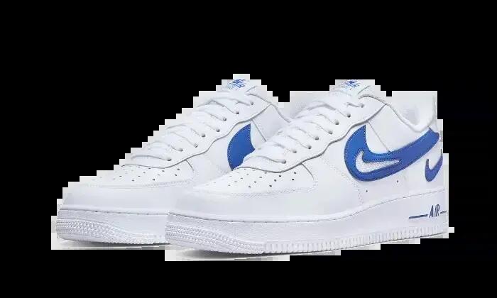 Calzado - Bajo, swoosh recortado - AF1 Low '07 - Blanco/Game Royal 2/3