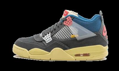 Schoenen - basketbal - jordan 4 - off noir/brigade blue